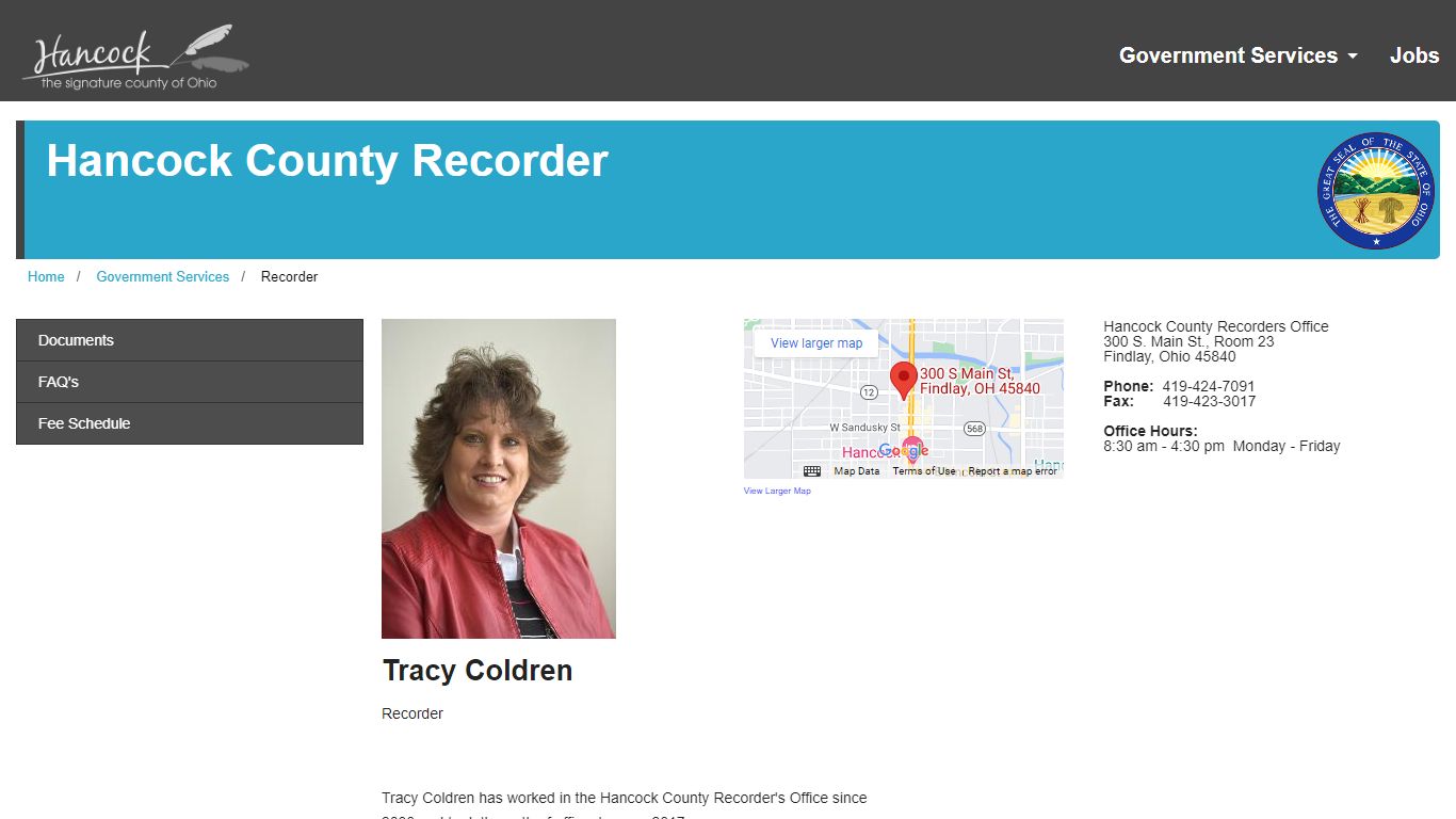 Recorder - Hancock County, Ohio