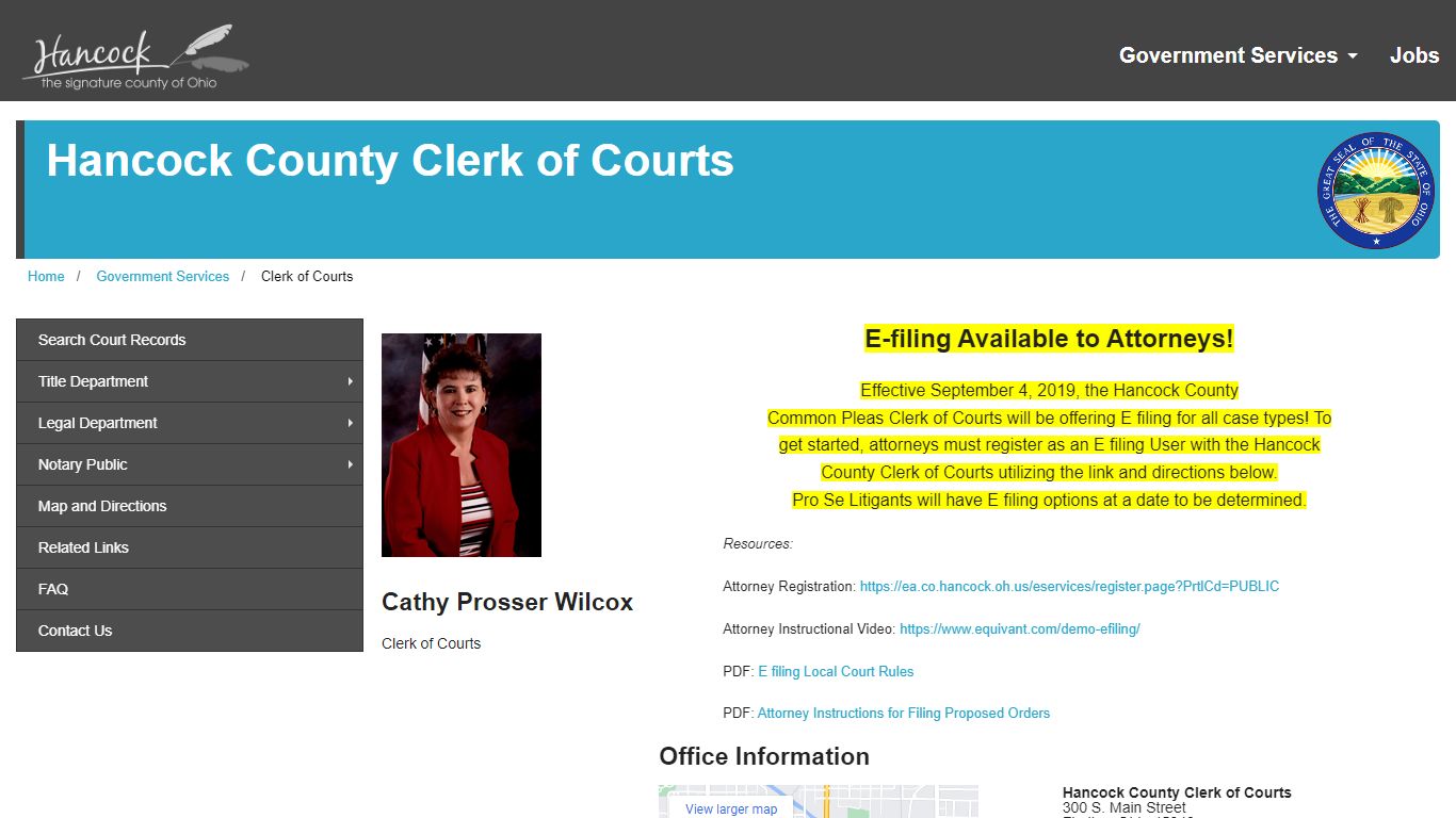 Clerk of Courts - Hancock County, Ohio